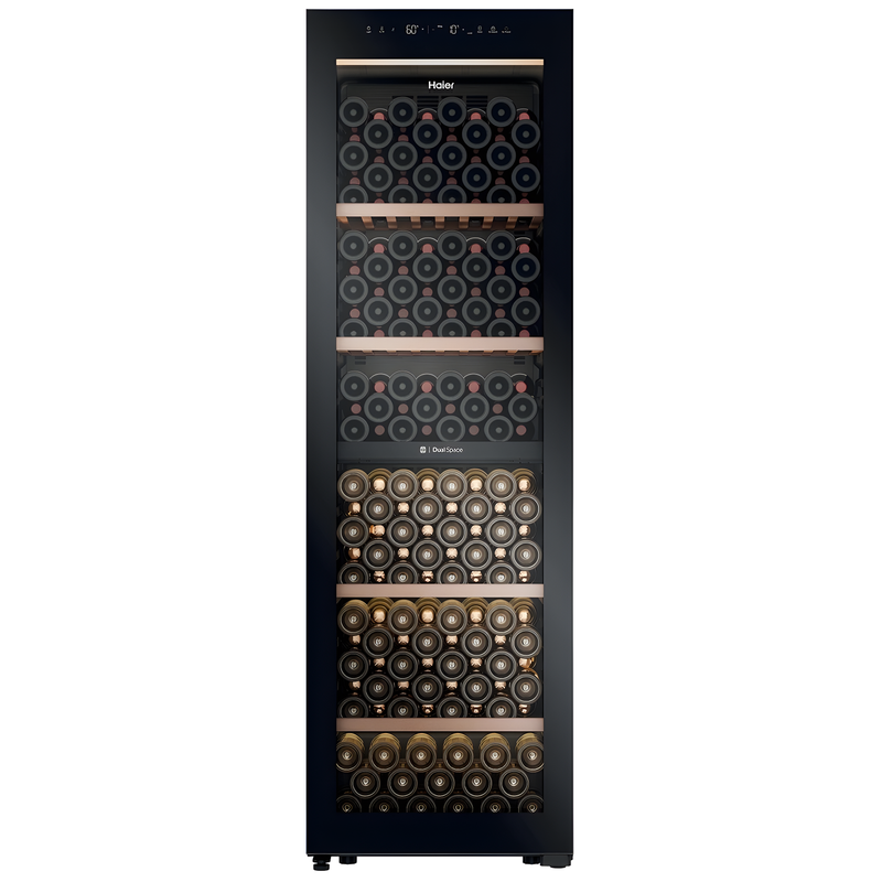 Haier HWS201GDFH1K - Black 201 Bottle Wine Cooler - Freestanding - F Rated