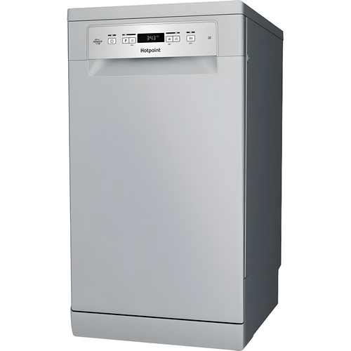 Hotpoint HP3FC10BS7A0SUK - Silver Freestanding Slimline Dishwasher - 10 Place Settings - C Energy
