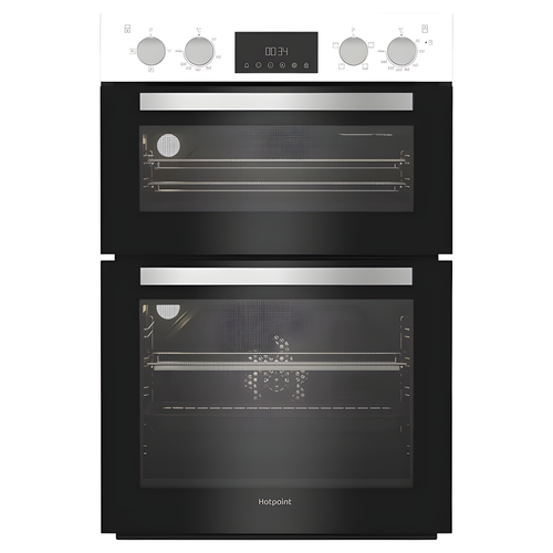 Hotpoint DIH10DW - White Double Oven - 75L Main + 38L Top - A Energy