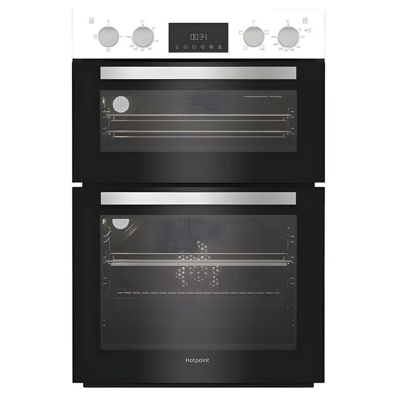 Hotpoint DIH10DW - White Double Oven - 75L Main + 38L Top - A Energy