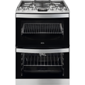 AEG CKB6541ACM - Stainless Steel Dual Fuel Cooker - 4 Cooking Zones - Double Oven - A Energy Rating