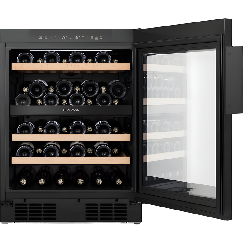 Hisense RW3N122GSLF - Black Wine Cooler - 46 Bottle Capacity - F Energy Rating
