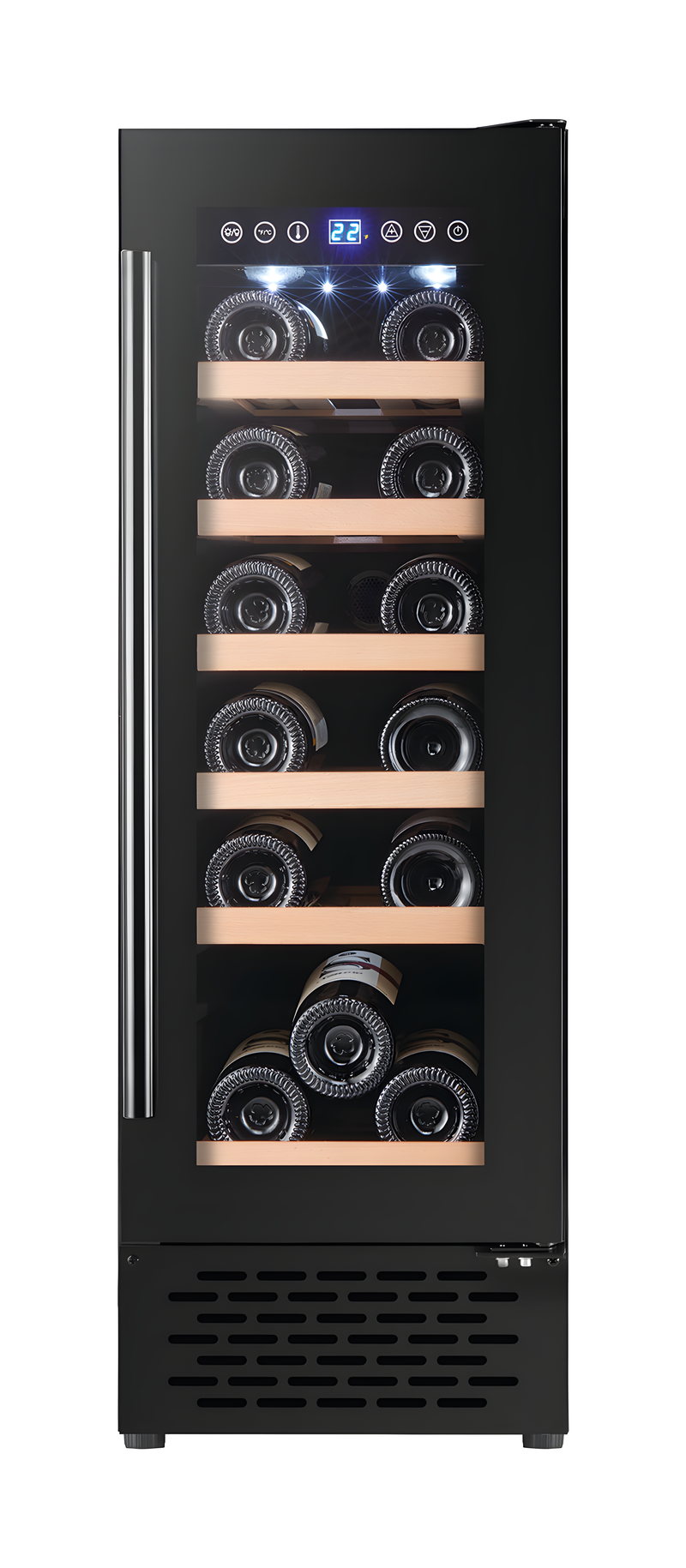 Lifestyle LSWC30B 300mm Wine Cooler - Wood shelves - Black