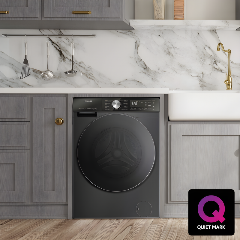 Hisense WF5S1245BB - Black 12KG Washing Machine - 1400 RPM - A energy