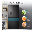 HISENSE RF540N4WFE - Black Stainless Steel American Fridge Freezer - 302L Fridge/178L Freezer - E Energy Rating