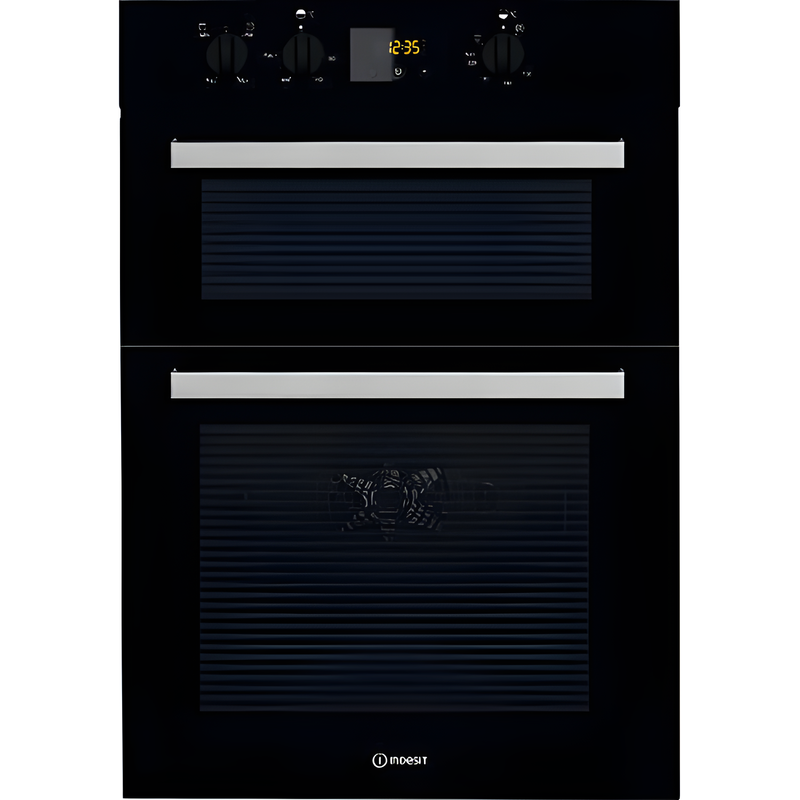Indesit IDD 6340 BL - Black Built in Electric Double Oven - A energy