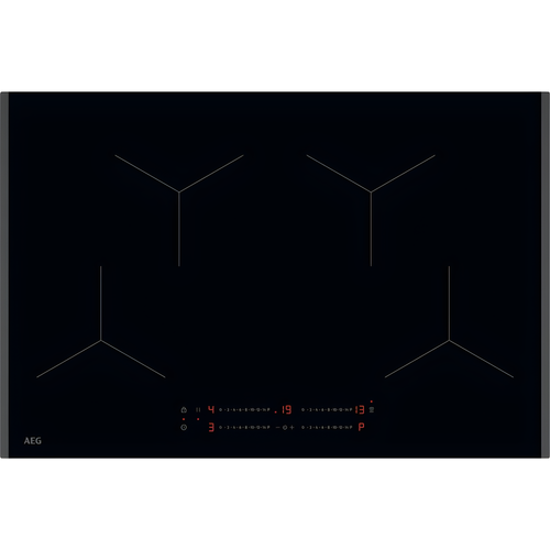 AEG TO84IA00FB - Black 78cm Induction Hob - 4 Zones with Hob2Hood