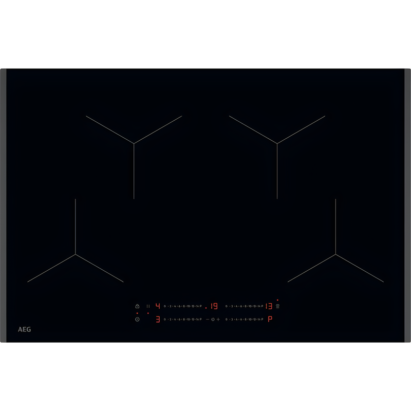 AEG TO84IA00FB - Black 78cm Induction Hob - 4 Zones with Hob2Hood