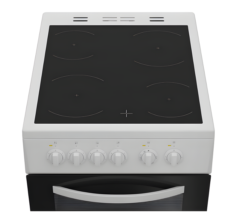 Indesit ITE5VMW - White Electric Cooker - 54L Ceramic Hob - A/A Energy Rated