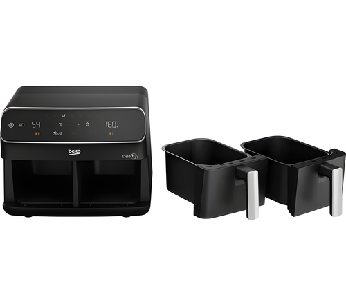 BEKO FRL5387B - Black 8.5L Dual Zone Air Fryer - Smart Finish & Match Cook