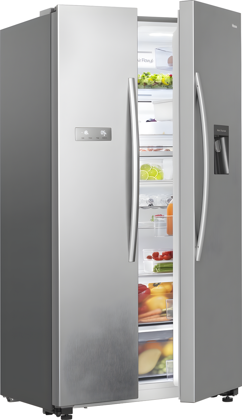 Hisense RS741N4WCE - Grey American Fridge Freezer - 578L Capacity - E Energy Rating