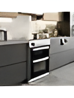 Teknix TKGD50W - White 50cm Freestanding Gas Cooker - Double Oven & Grill, 4 Burner Hob - A+ Energy