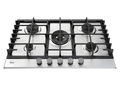 Hoover HGH75WC3X - Stainless Steel 75cm Gas Hob - 5 Burners - 4kW Wok Burner