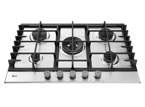 Hoover HGH75WC3X - Stainless Steel 75cm Gas Hob - 5 Burners - 4kW Wok Burner