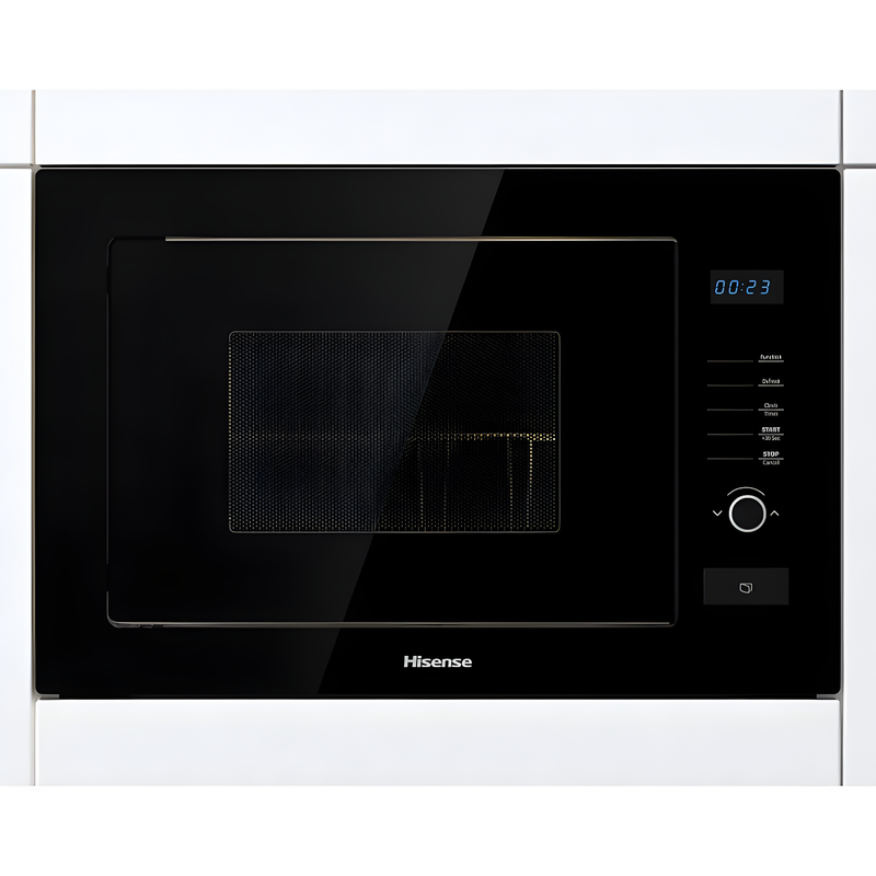 Hisense HB25MOBX7GUK - Black Built-In Microwave with Grill - 25L - 900W