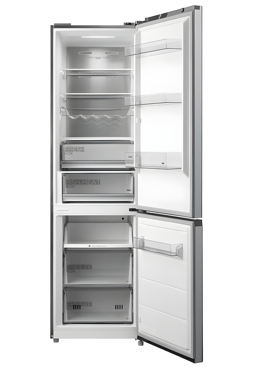 Midea MDRB521MIC46 - Inox Fridge Freezer - 378L - C Energy
