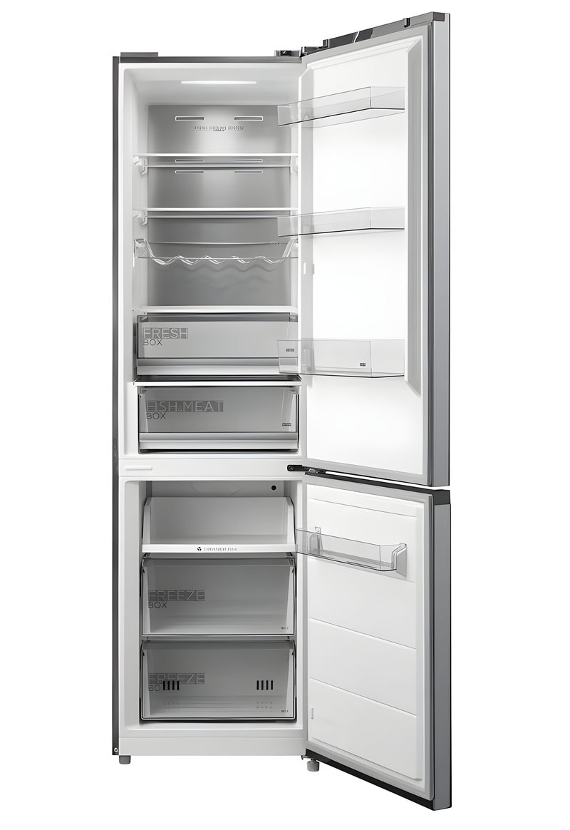 Midea MDRB521MIC46 - Inox Fridge Freezer - 378L - C Energy