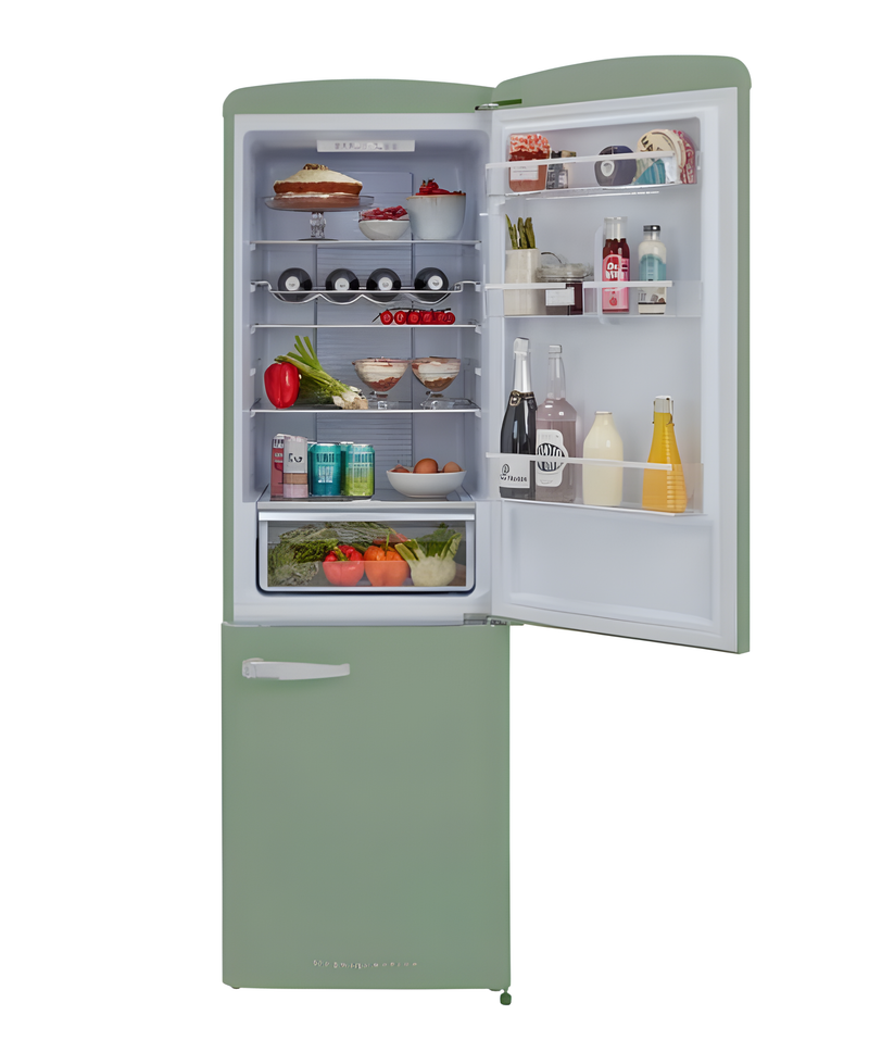 CDA FLORENCE MEADOW - Green Freestanding 60/40 Frost Free Fridge Freezer