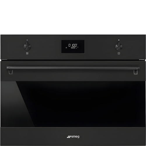 Smeg SO4301M1N - Black 40L Combination Microwave Oven - Ever Clean Enamel - A Energy
