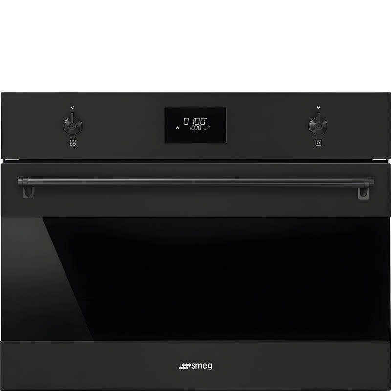Smeg SO4301M1N - Black 40L Combination Microwave Oven - Ever Clean Enamel - A Energy