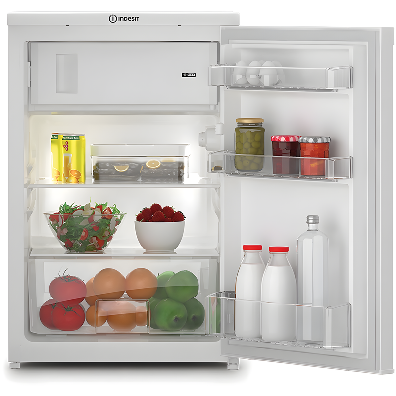 Indesit I55V1 112W UK - White Under Counter Fridge with Ice Box - 114 Litres - E Energy Rating