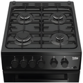 Beko KDG583K - Black 50cm Double Cavity Gas Cooker - 4 Burner Gas Hob - A+ Energy
