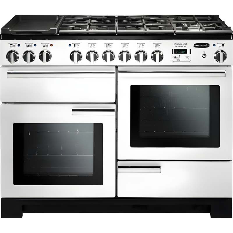 Rangemaster PDL110DFFWH/C - White Range Cooker - 146L Dual Fuel - A Rated