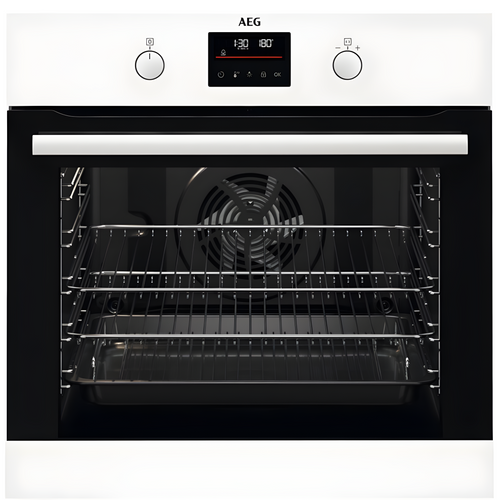 AEG BEB335061W - White Built in Electric Single Oven - A+ energy