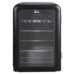 Teknix UC255LRGB - Black Under Counter Glass Door Fridge - 115L Capacity - F Energy