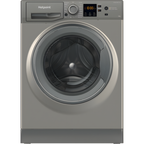 Hotpoint NSWM 1046 GG UK - Graphite Freestanding 10KG Washing Machine - 1400 RPM - A energy