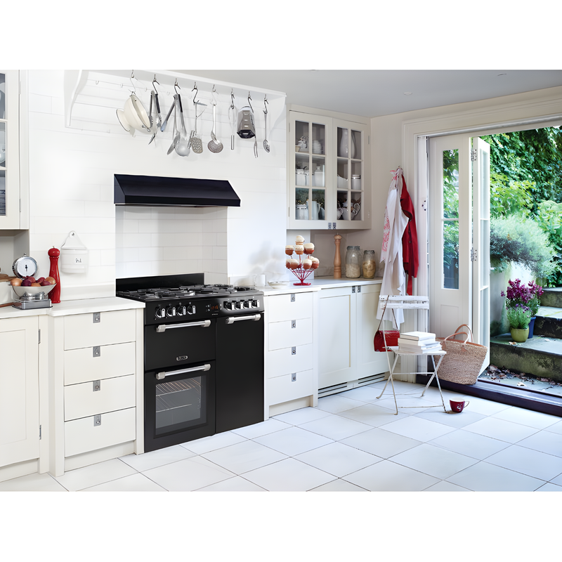 Leisure CK90G232K Cookmaster - Black 90cm Gas Range Cooker - 5 Burners, 2 Ovens, A+ Energy