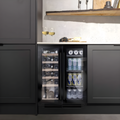 Caple Wi6235BG - Black Wine Cooler - 38 Bottle Dual Zone