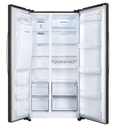 Teknix THSBS1791PLUBIX Black Steel 2 Door Side by Side Fridge Freezer - E rated Plumbed ice+water