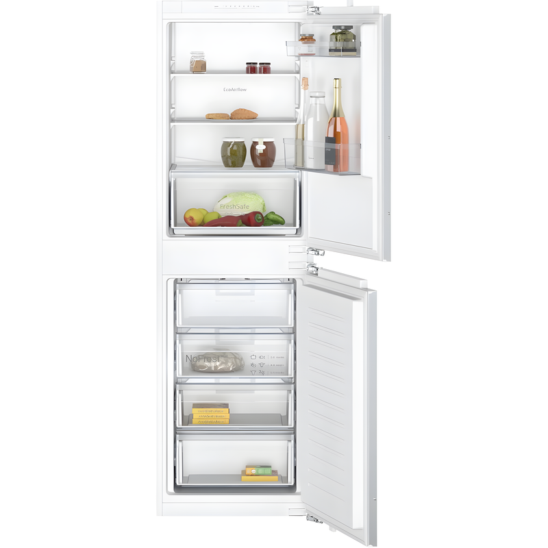 Neff KI7851FE0G - White Integrated 50/50 Split Fridge Freezer - 249L Total Capacity - E Energy Rating