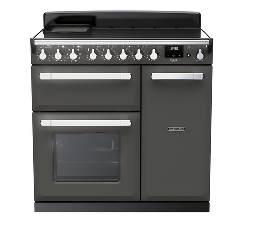 Rangemaster ESDL90EIPSLT/CM1 Estel Deluxe 90cm Induction Slate/Chrome