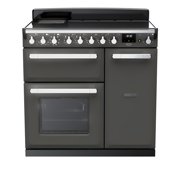 Rangemaster ESDL90EIPSLT/CM1 Estel Deluxe 90cm Induction Slate/Chrome