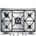 Smeg SR275XGH2 - Silver Gas Hob - 5 Burners with Wok Burner