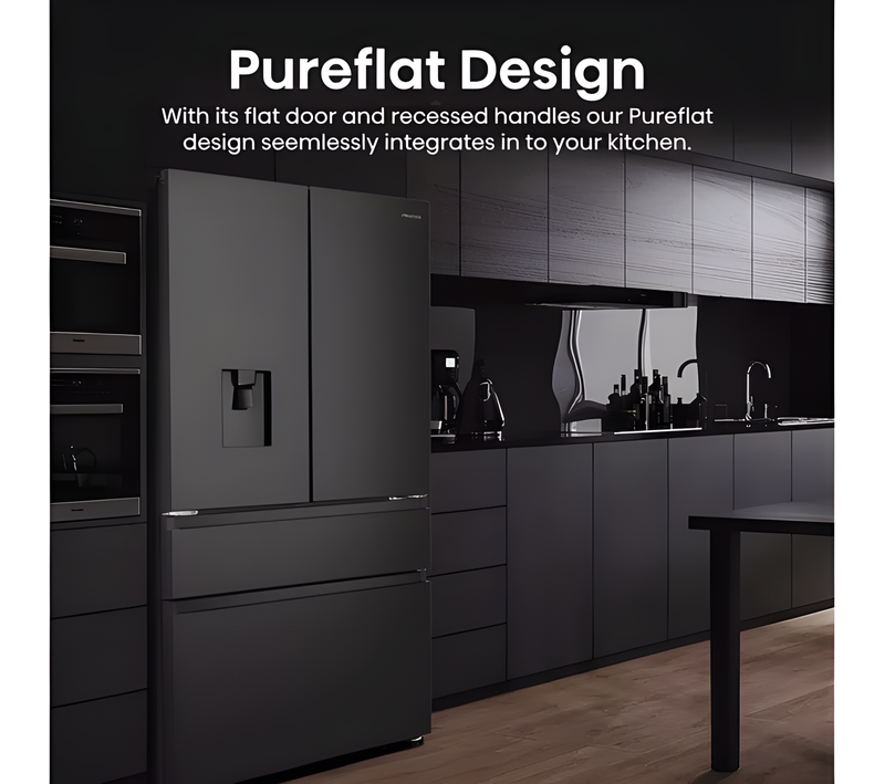 HISENSE RF749N4SWFE - Black American Fridge Freezer - 579L Capacity - E Energy Rating