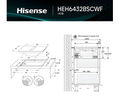 HisenseHEH6432BSCWF - Black Vented Induction Hob - 4 Zones