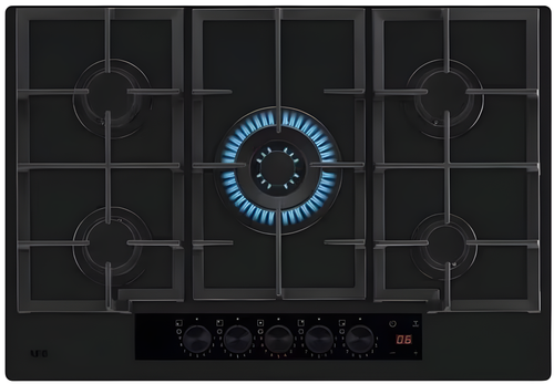 AEG HKB75341NL - Matt Black 75cm Gas Hob - 5 Burners