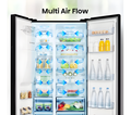 HISENSE RS694N4TFE - Black Stainless Steel American Fridge Freezer - 562L - E Energy Rating