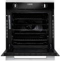 Rangemaster RMB6010BL/SS - Black Glass/Stainless Steel Single Oven - 69L - A Rated