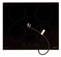 Caple C8410i - Black 59cm Induction Hob - 4 Zones - 13amp plug in