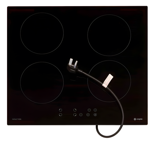 Caple C8410i - Black 59cm Induction Hob - 4 Zones - 13amp plug in