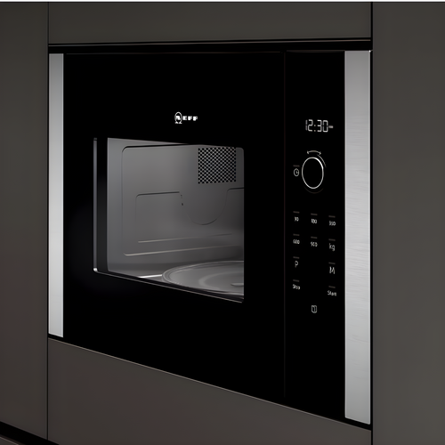Neff HLAWD53N0B - Stainless steel Built in Electric Microwave - Hydrolytic cleaning