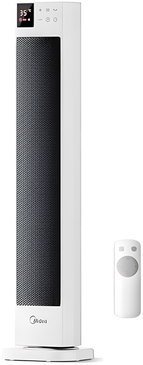 Midea NTH20-22GR - White 2000W PTC Tower Heater - 75° Oscillation - 24H Timer