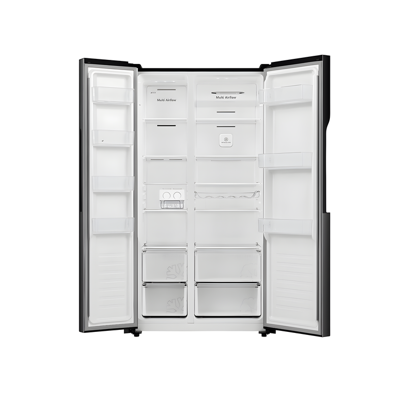 Teknix THSBS1791PBIX - Black American Frost Free Fridge Freezer - E energy