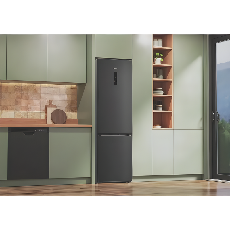 Hotpoint HPK 26412 XR5UKE1 - Black Steel 70/30 Fridge Freezer - Dual No Frost - D Energy