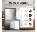 Hisense RQ5P470SAID - Stainless Steel American Fridge Freezer - 483L - D Energy Rating