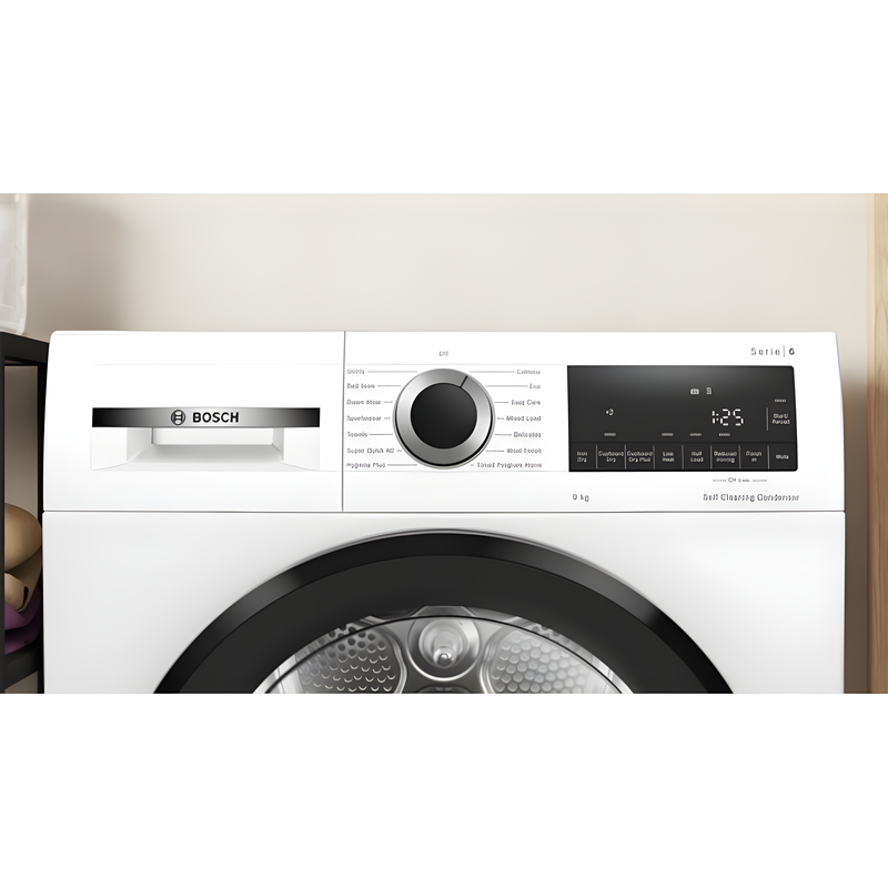 Bosch WQG24502GB - White 9KG Heat Pump Tumble Dryer - A+++ Energy